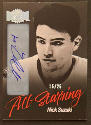 2022-23 Metal Universe Nick Suzuki All-Starring Auto /25 front